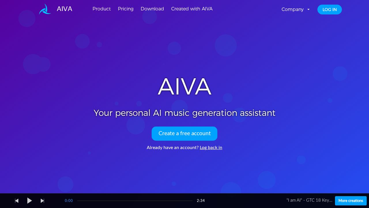 AIVA screenshot
