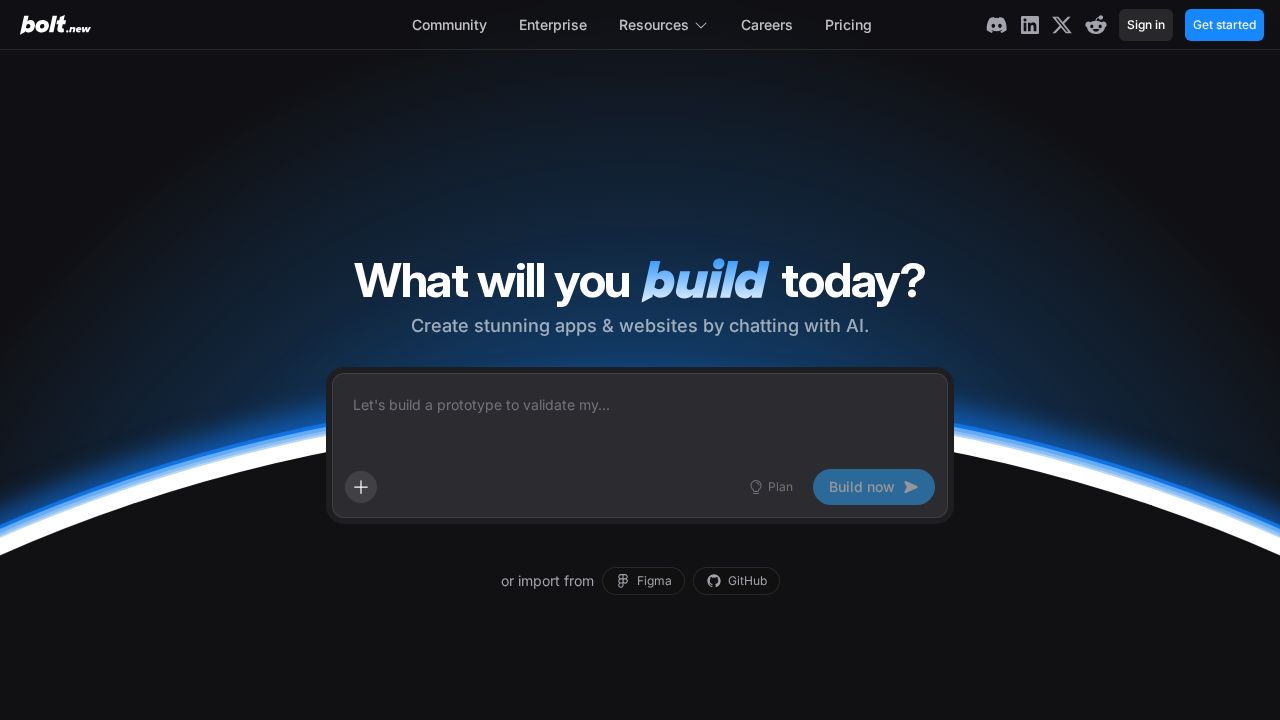 Bolt.new screenshot