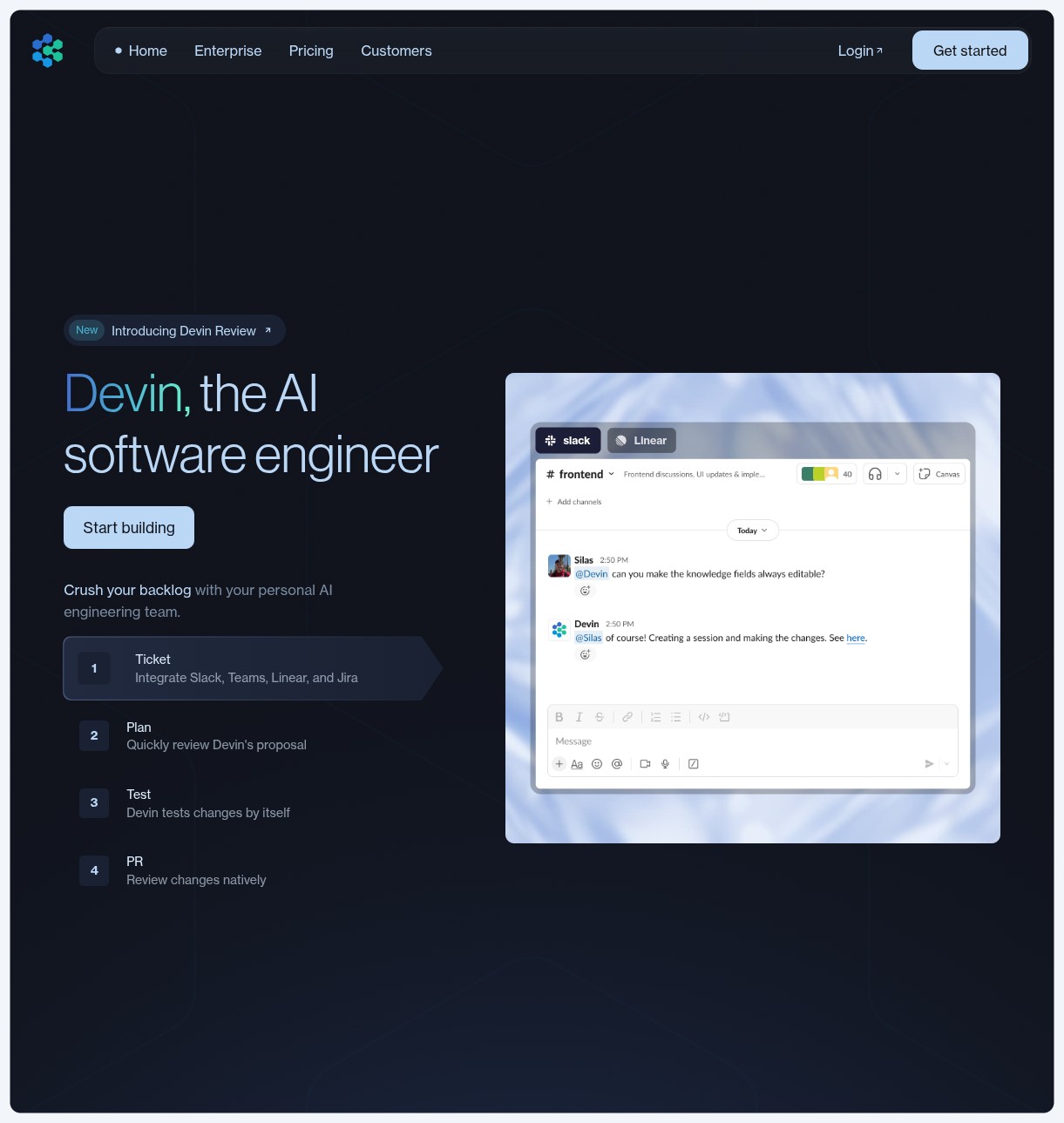 Devin screenshot