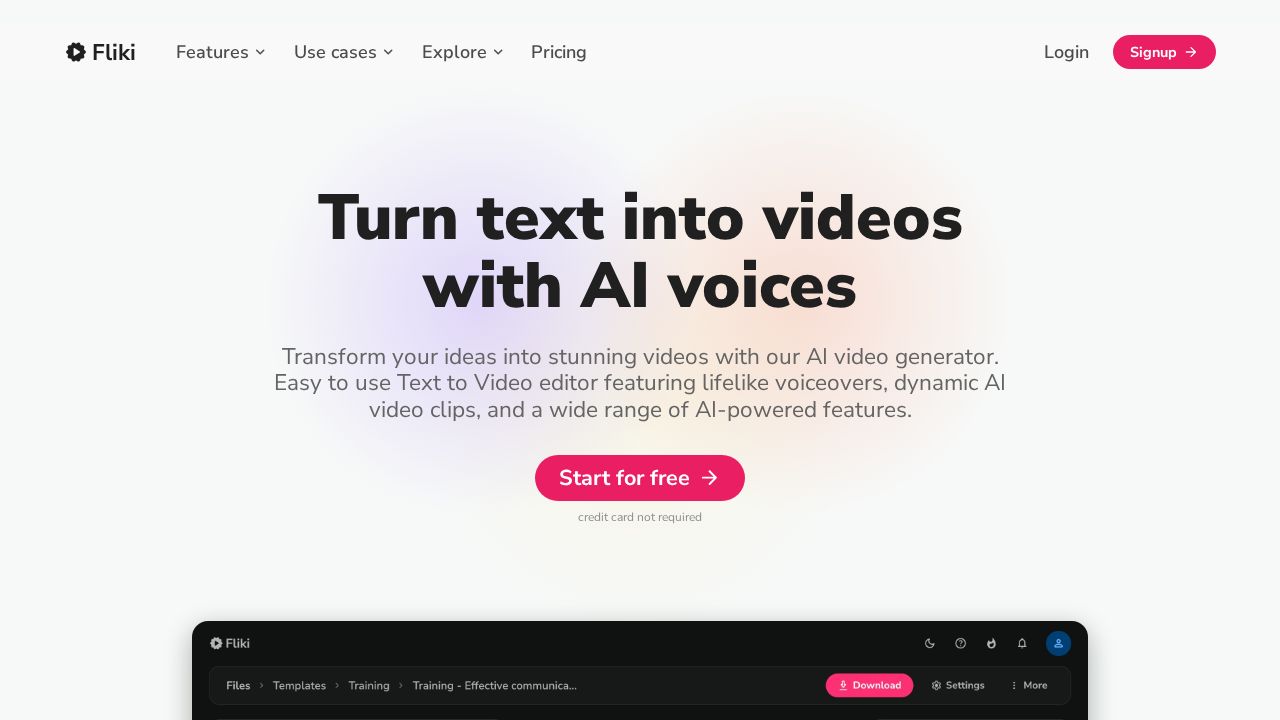 Fliki screenshot