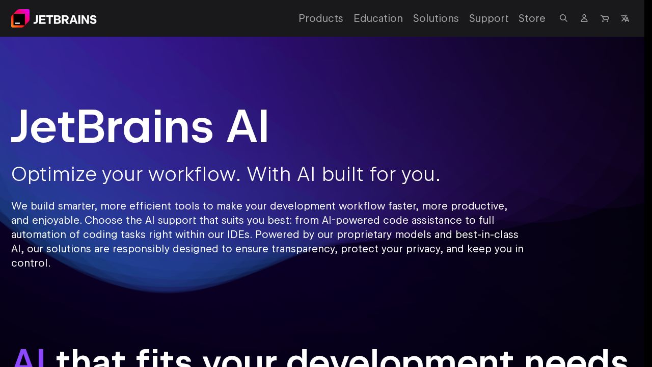 JetBrains AI screenshot