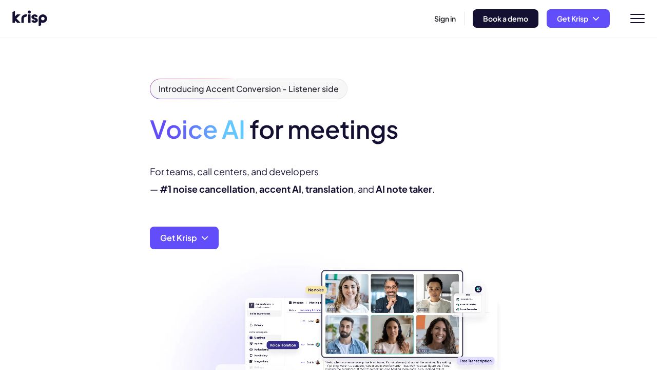 Krisp screenshot
