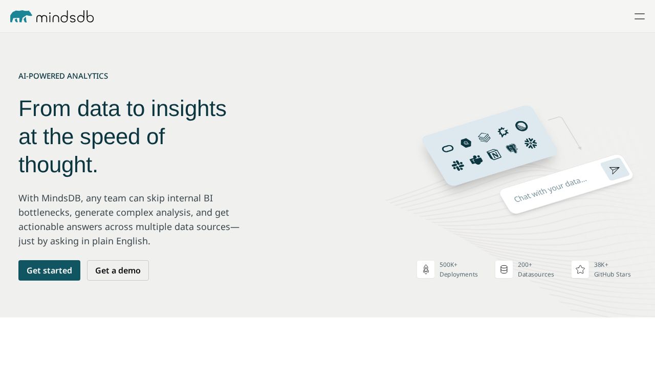 MindsDB screenshot