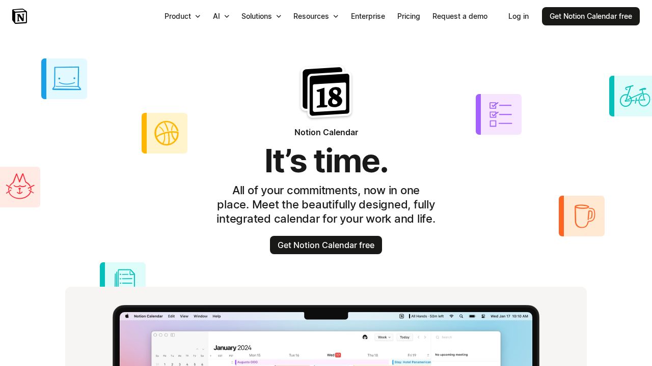 Notion Calendar AI screenshot