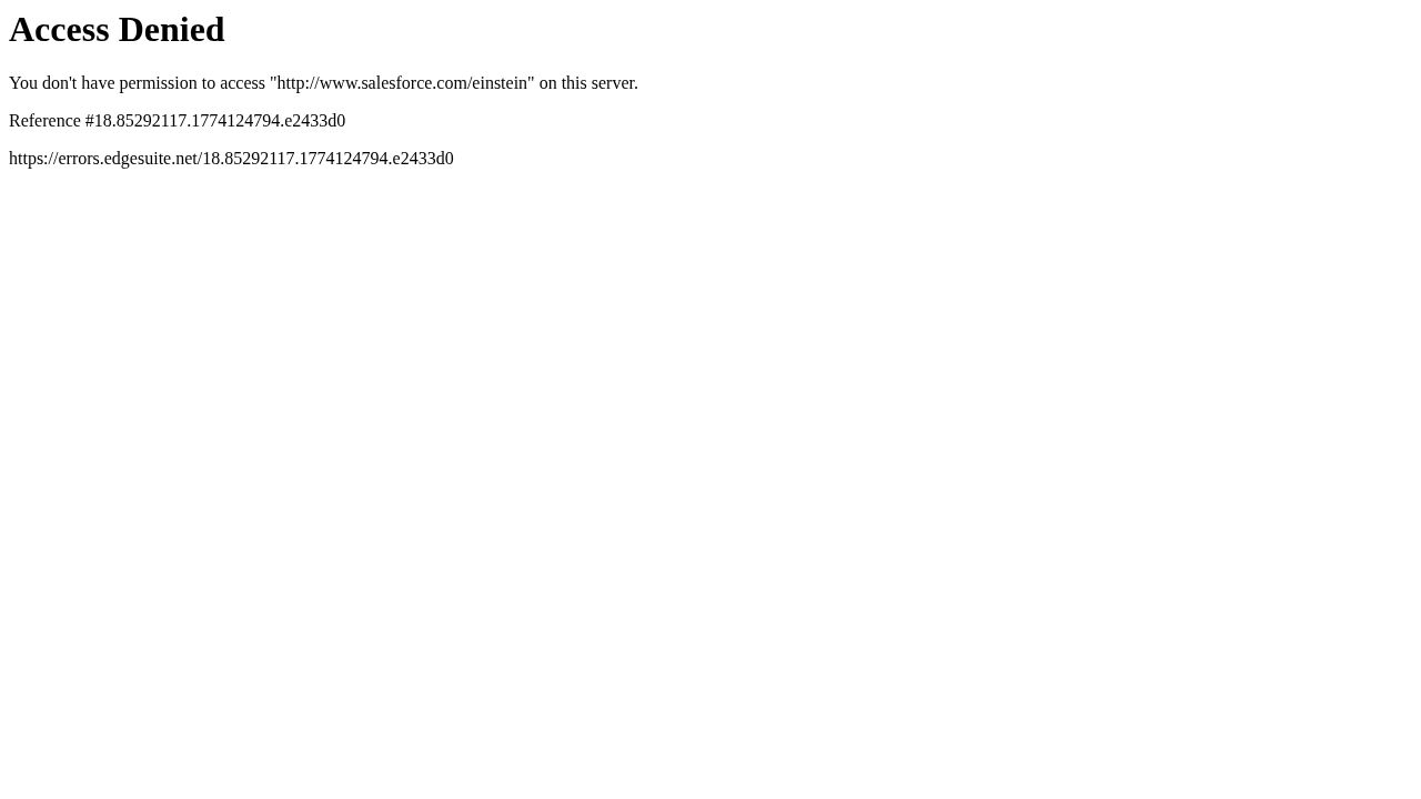 Salesforce Einstein screenshot