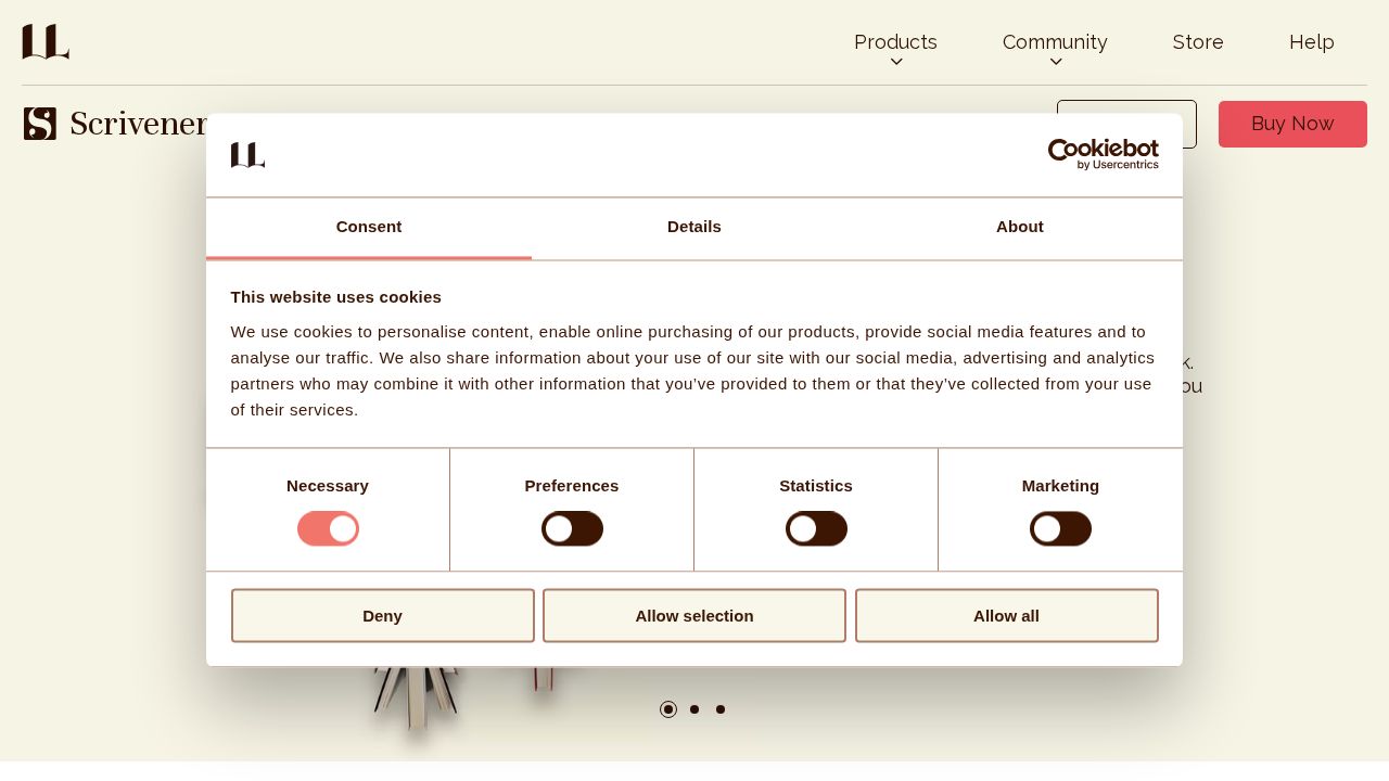 Scrivener AI screenshot