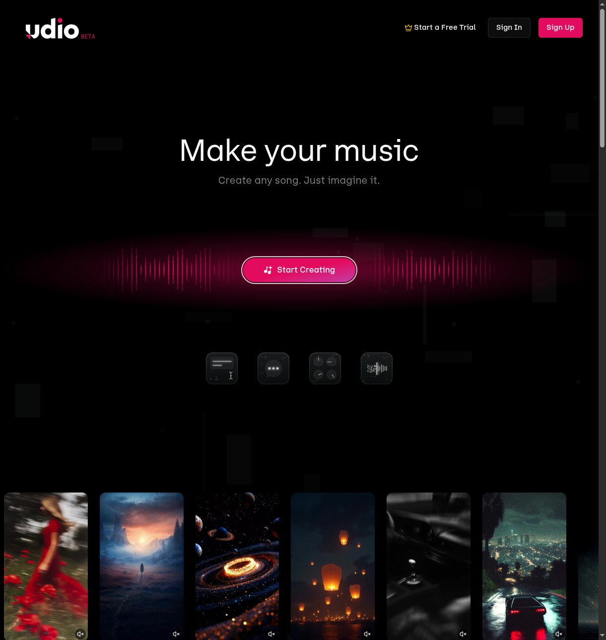 Udio screenshot